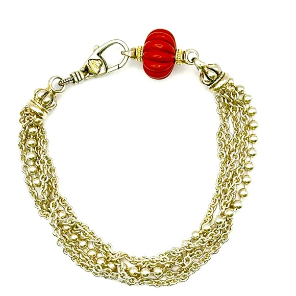 Lagos Pumpkin Multi Strand Two Tone Bracelet - Picture 1 of 9